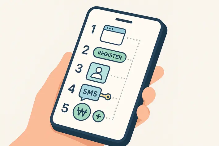 An infographic-style image to clearly and simply illustrate the 5-step registration process mentioned in the article.