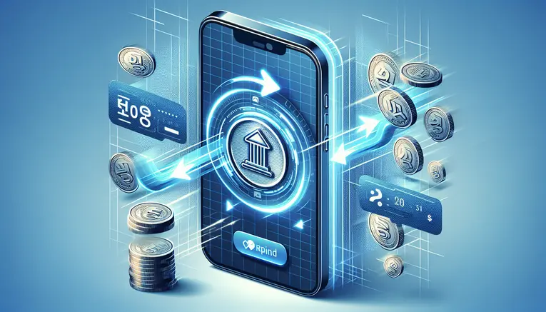 To visually represent the speed and convenience of the automated deposit and withdrawal system using Korean Won, a key feature mentioned in the article.