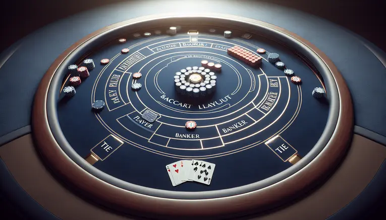 To visually explain the fundamental betting options in Baccarat: Player, Banker, and Tie, helping new players understand the core concept.