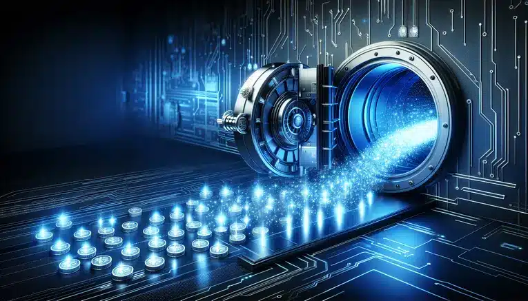To visually represent the concept of fast, secure, and high-volume financial transactions in Korean Won, which is a key feature of a reliable platform.